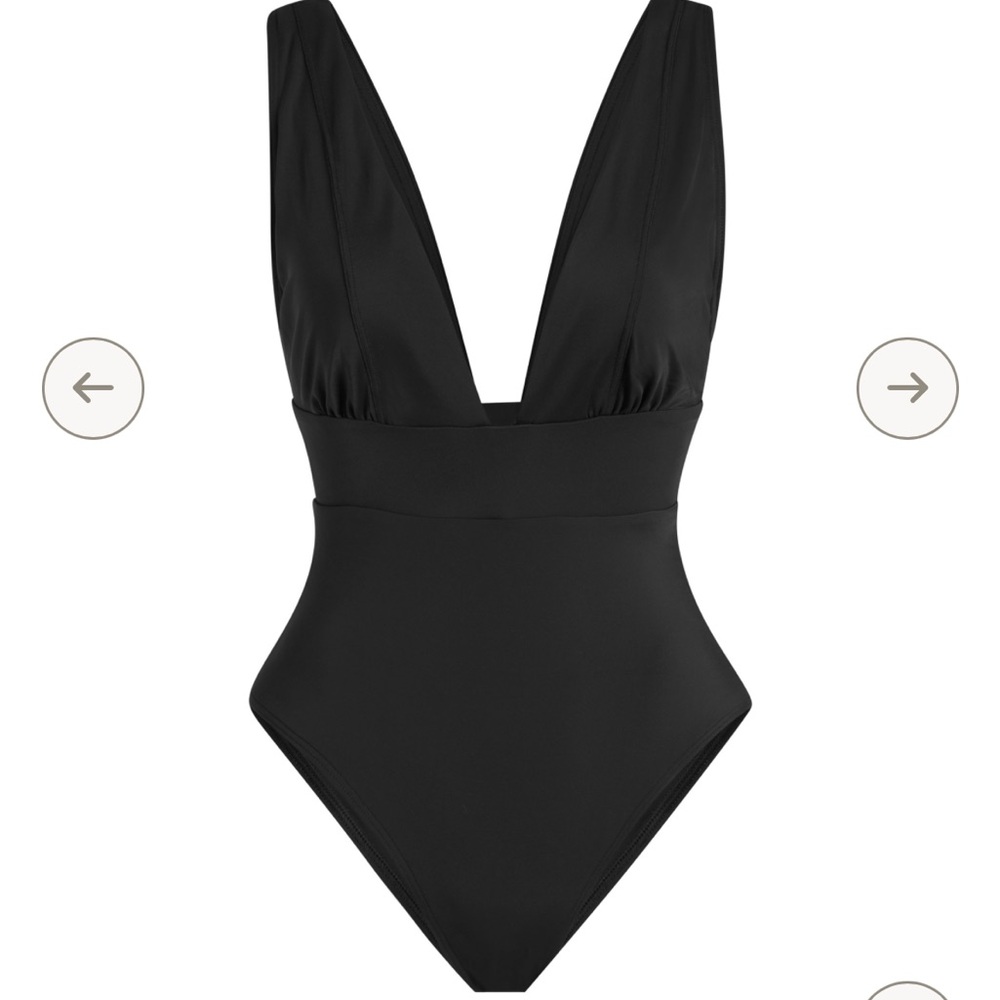 Andie Swim The Cheeky Mykonos One Piece Swimsuit Black size M NWT